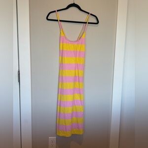 J. Crew Vibrant Striped Midi Dress Medium